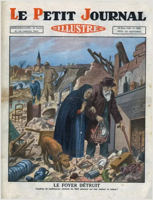 Framed Print : A home destroyed, 1930. Creator: Unknown Framed Print : A home destroyed, 1930. Creator: Unknown