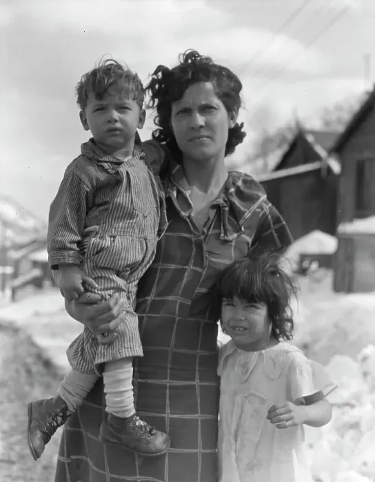 Framed Print : Home and family of a Utah coal miner...near Price, Utah, 1936. Creator: Dorothea Lange Framed Print : Home and family of a Utah coal miner...near Price, Utah, 1936. Creator: Dorothea Lange