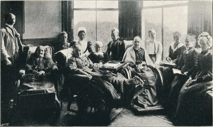 Framed Print : At Home, a Favourite Window Recess in the Womens Corridor, 1901 Framed Print : At Home, a Favourite Window Recess in the Womens Corridor, 1901