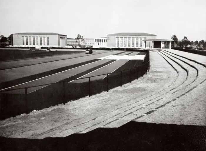 Framed Print : The home of German sport and adjacent swimming hall, Berlin, Germany, 1936. Artist Framed Print : The home of German sport and adjacent swimming hall, Berlin, Germany, 1936. Artist