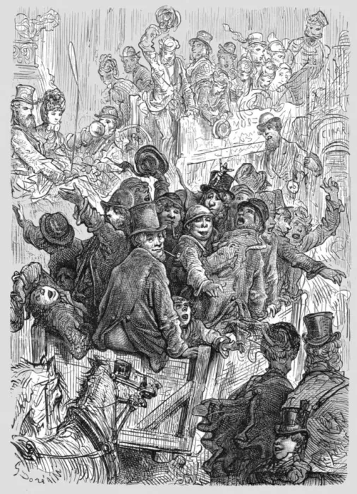 Framed Print : Home from Hampton Court Races, 1872. Creator: Gustave Doré Framed Print : Home from Hampton Court Races, 1872. Creator: Gustave Doré