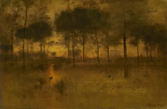 Framed Print : The Home of the Heron, 1893. Creator: George Inness Framed Print : The Home of the Heron, 1893. Creator: George Inness