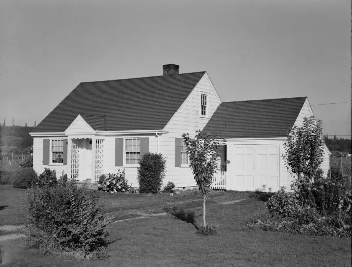 Framed Print : Home on Longview homestead project, Cowlitz County, Washington, 1939. Creator: Dorothea Lange Framed Print : Home on Longview homestead project, Cowlitz County, Washington, 1939. Creator: Dorothea Lange