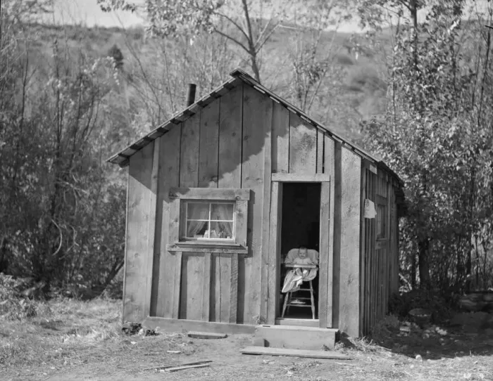 Framed Print : Home of one member of Ola self-help sawmill co-op, Gem County, Idaho, 1939. Creator: Dorothea Lange Framed Print : Home of one member of Ola self-help sawmill co-op, Gem County, Idaho, 1939. Creator: Dorothea Lange