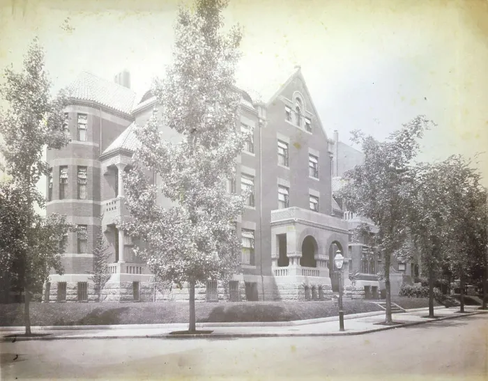Framed Print : Home of Mrs. Phoebe Apperson Hearst, 1400 New Hampshire Avenue... c1890-1920(?). Creator: Frances Benjamin Johnston Framed Print : Home of Mrs. Phoebe Apperson Hearst, 1400 New Hampshire Avenue... c1890-1920(?). Creator: Frances Benjamin Johnston
