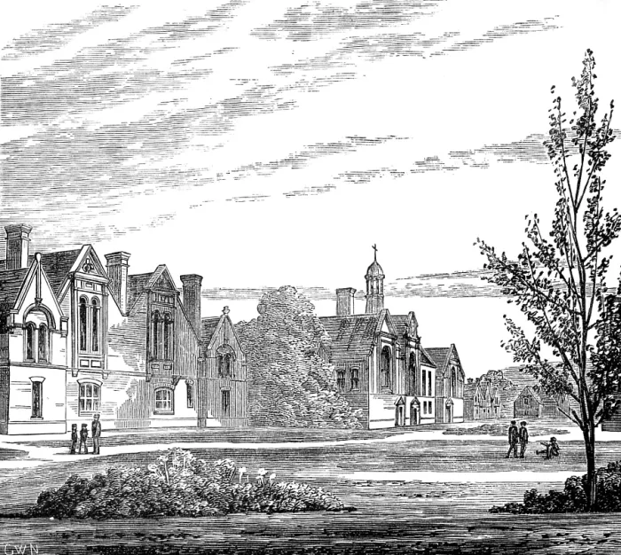 Framed Print : Home for Orphan Boys at Swanley, opened by the Prince and Princess of Wales, 1883. Creator: Unknown Framed Print : Home for Orphan Boys at Swanley, opened by the Prince and Princess of Wales, 1883. Creator: Unknown