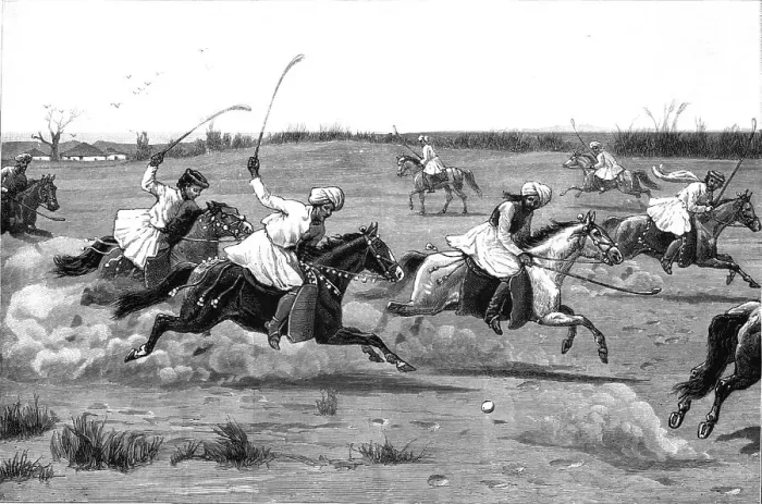 Framed Print : The Home of Polo - Natives of Manipur playing the National Game, 1891. Creator: Unknown Framed Print : The Home of Polo - Natives of Manipur playing the National Game, 1891. Creator: Unknown