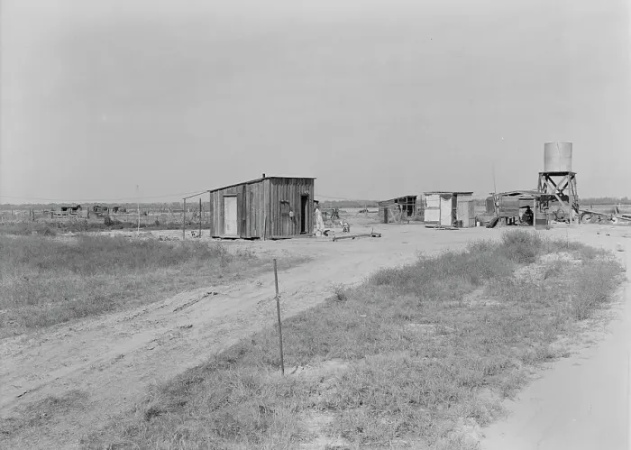 Framed Print : Home of rural rehabilitation client, Tulare County, California, 1938. Creator: Dorothea Lange Framed Print : Home of rural rehabilitation client, Tulare County, California, 1938. Creator: Dorothea Lange