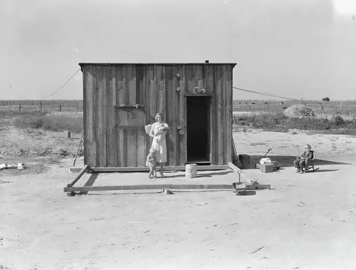 Framed Print : Home of rural rehabilitation client, Tulare County, California, 1938. Creator: Dorothea Lange Framed Print : Home of rural rehabilitation client, Tulare County, California, 1938. Creator: Dorothea Lange