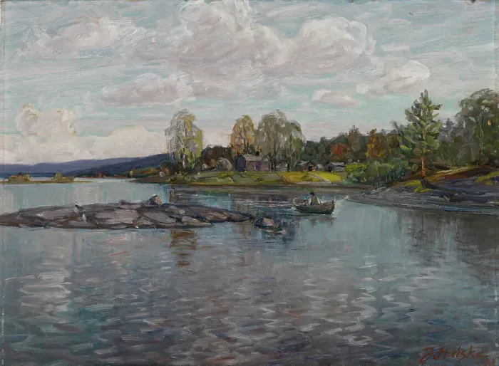 Framed Print : From home shores, 1936. Creator: Jonas Heiska Framed Print : From home shores, 1936. Creator: Jonas Heiska