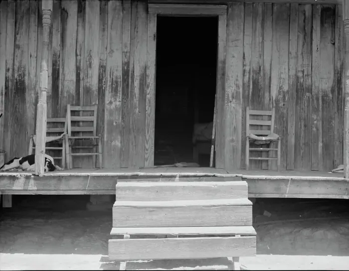 Framed Print : Home of tenant farmer near Newport, Oklahoma, 1937. Creator: Dorothea Lange Framed Print : Home of tenant farmer near Newport, Oklahoma, 1937. Creator: Dorothea Lange