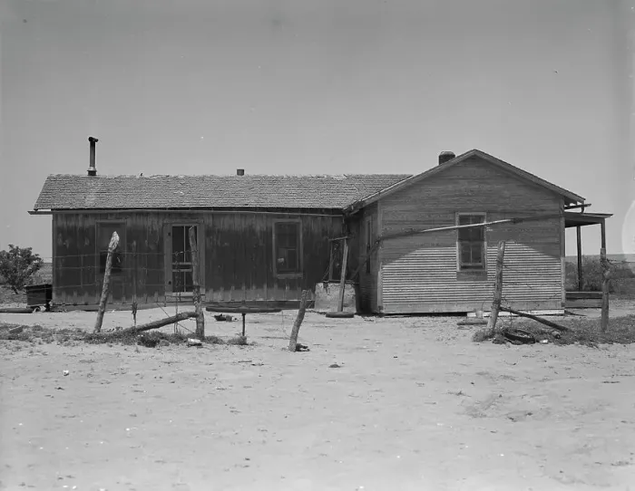 Framed Print : Home of Texas sharecropper, 1937. Creator: Dorothea Lange