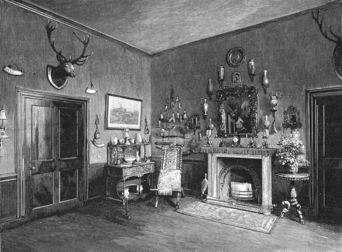 Framed Print : The home of TRH Prince and Princess Christian, The Ante Room, Cumberland Lodge, 1891. Creator: Unknown Framed Print : The home of TRH Prince and Princess Christian, The Ante Room, Cumberland Lodge, 1891. Creator: Unknown