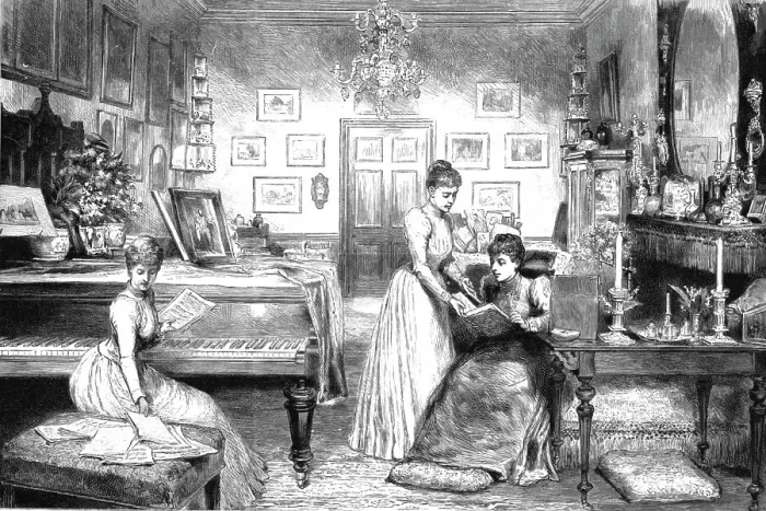 Framed Print : The home of TRH Prince and Princess Christian, The Boudoir, Cumberland Lodge, 1891. Creator: Unknown Framed Print : The home of TRH Prince and Princess Christian, The Boudoir, Cumberland Lodge, 1891. Creator: Unknown