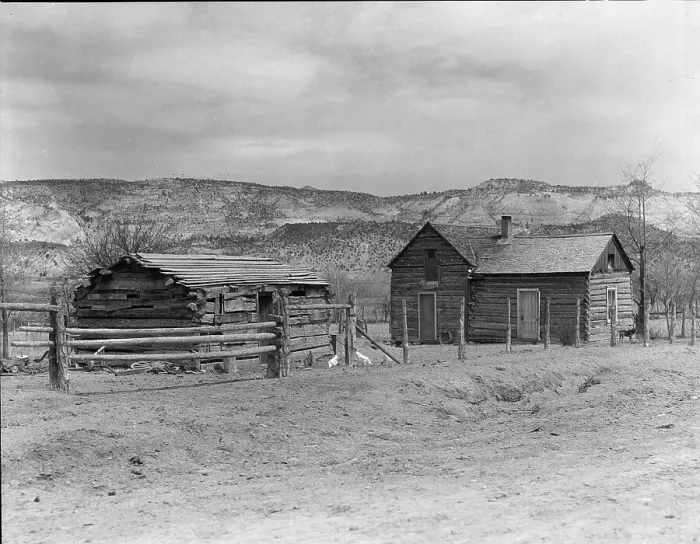 Framed Print : A home after the Utah pattern, Escalante, Utah, 1936. Creator: Dorothea Lange Framed Print : A home after the Utah pattern, Escalante, Utah, 1936. Creator: Dorothea Lange