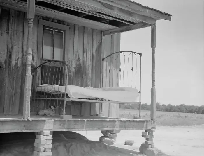 Framed Print : Home of white tenant farmer family, Newport, Oklahoma, 1937. Creator: Dorothea Lange Framed Print : Home of white tenant farmer family, Newport, Oklahoma, 1937. Creator: Dorothea Lange