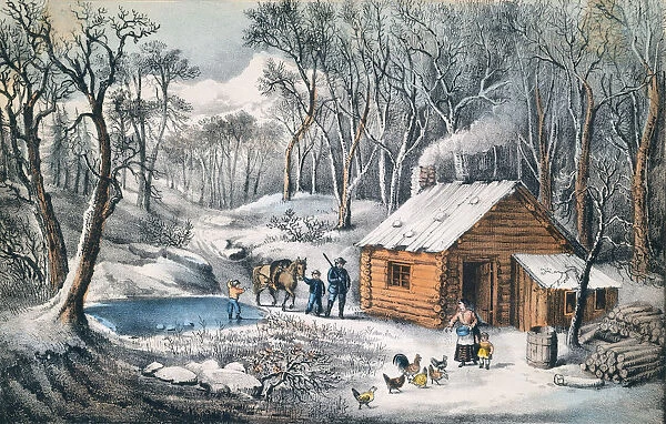 A Home in the Wilderness, 1870. 1870. Creators: Nathaniel Currier, James Merritt Ives