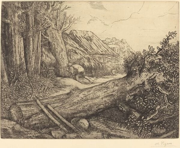 At the Home of the Woodcutters (Chez les bocherons). Creator: Alphonse Legros