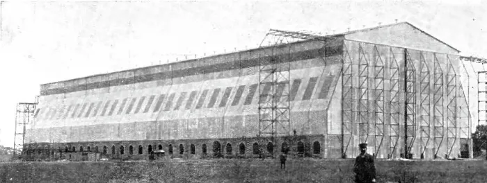 Framed Print : The Home Of Zeppelin I': The Newly Built Air-Ship Shed... Near Metz, 1909. Creator: Reclam Framed Print : The Home Of Zeppelin I': The Newly Built Air-Ship Shed... Near Metz, 1909. Creator: Reclam