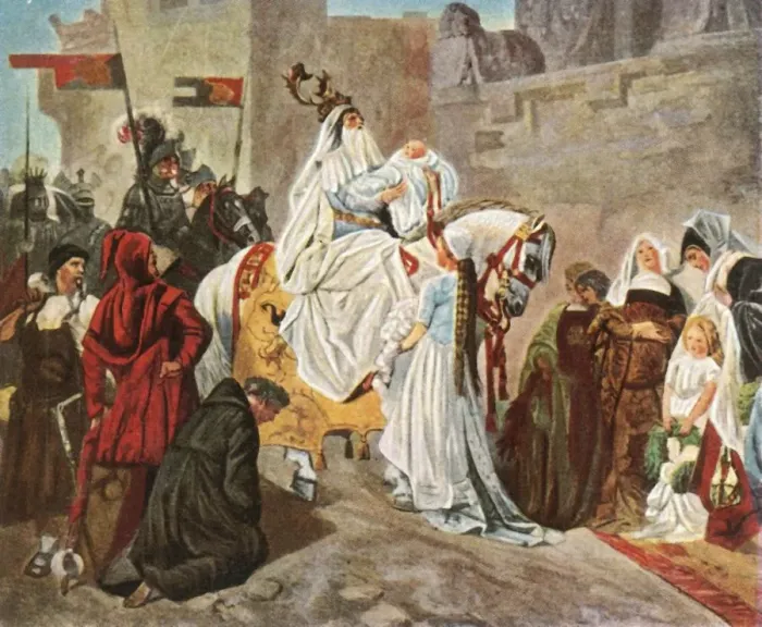 Framed Print : Homecoming of Eberhard of Württemberg after the battle of Doffingen, 1388, (1936) Framed Print : Homecoming of Eberhard of Württemberg after the battle of Doffingen, 1388, (1936)