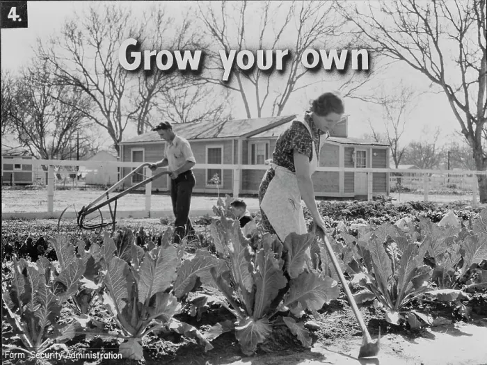Framed Print : Homegrown food is homegrown wealth, 1936. Creator: Dorothea Lange Framed Print : Homegrown food is homegrown wealth, 1936. Creator: Dorothea Lange