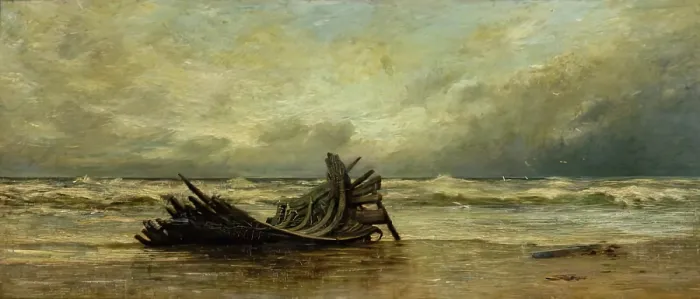 Framed Print : A Homeless Sea, 1900-1924. Creator: Leslie Thomson