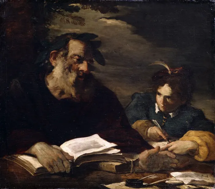 Framed Print : Homer Dictating his Poems, 17th century. Artist: Pier Francesco Mola Framed Print : Homer Dictating his Poems, 17th century. Artist: Pier Francesco Mola