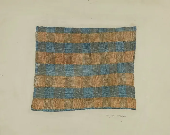 Framed Print : Homespun Linen, 1938. Creator: Marjorie McIntyre Framed Print : Homespun Linen, 1938. Creator: Marjorie McIntyre