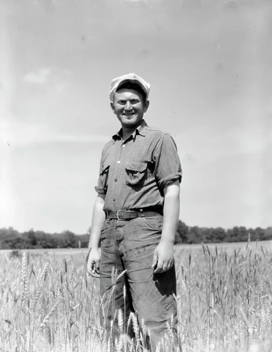 Framed Print : Homesteader, farmer, who has been working on the community farm since 1934, Hightstown, NJ, 1936. Creator: Dorothea Lange Framed Print : Homesteader, farmer, who has been working on the community farm since 1934, Hightstown, NJ, 1936. Creator: Dorothea Lange