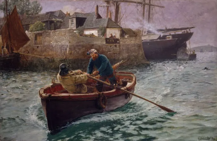 Framed Print : Homeward, 1885. Creator: Charles Napier Hemy Framed Print : Homeward, 1885. Creator: Charles Napier Hemy