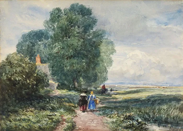 Framed Print : Homeward Bound, 1832. Creator: David Cox the Elder Framed Print : Homeward Bound, 1832. Creator: David Cox the Elder