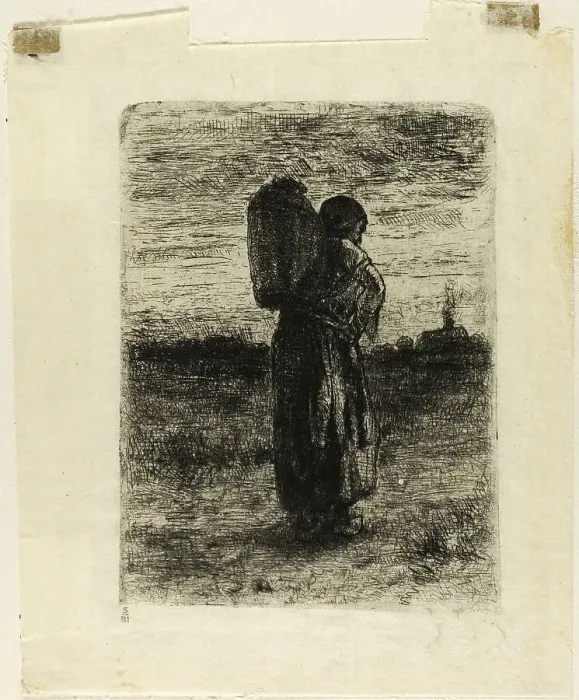 Framed Print : Homewards, n.d. Creator: Jozef Israels Framed Print : Homewards, n.d. Creator: Jozef Israels