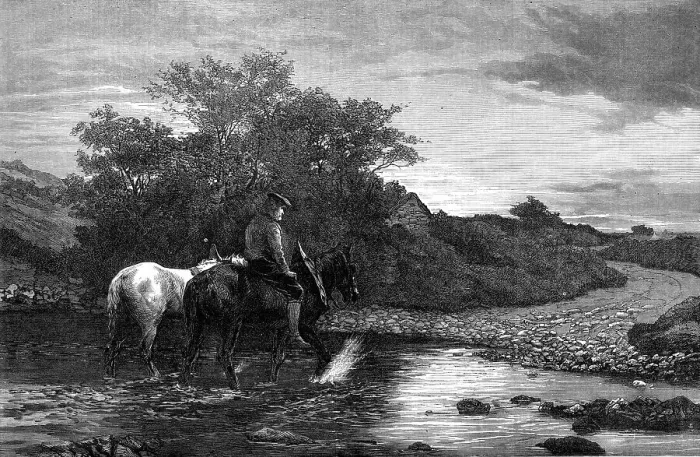 Framed Print : Homewards, by Peter Graham, in the exhibition of the Royal Academy, 1872. Creator: Unknown Framed Print : Homewards, by Peter Graham, in the exhibition of the Royal Academy, 1872. Creator: Unknown