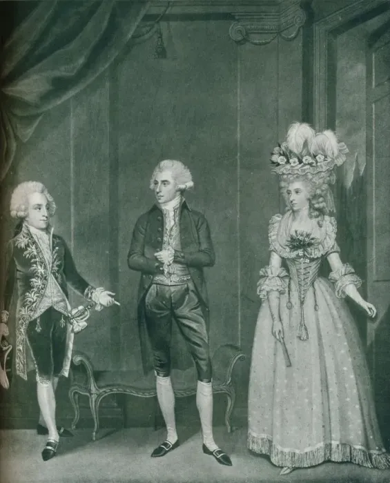 Framed Print : Hon Rd Edgcumbe, Lord William Russell, Lady Caroline Spencer, 1788, (1909). Artist: James Roberts Framed Print : Hon Rd Edgcumbe, Lord William Russell, Lady Caroline Spencer, 1788, (1909). Artist: James Roberts