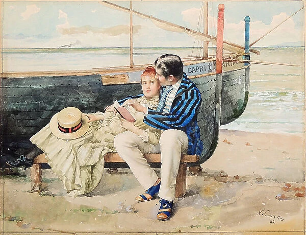 honeymoon, 1885. Creator: Corcos, Vittorio Matteo (1859-1933)
