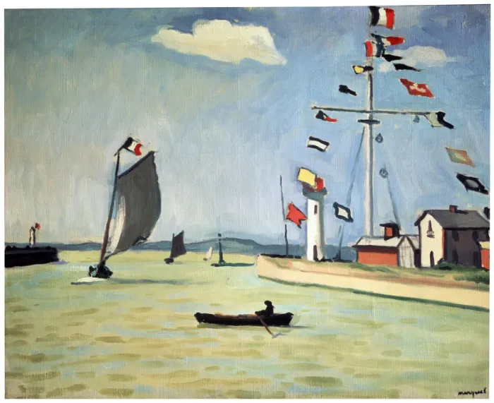 Framed Print : Honfleur Harbour, c1911. Artist: Albert Marquet Framed Print : Honfleur Harbour, c1911. Artist: Albert Marquet