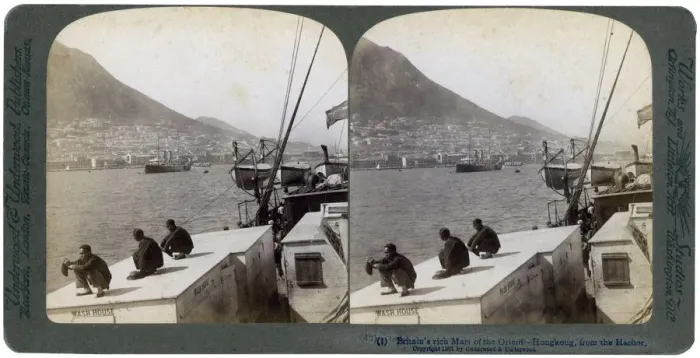 Framed Print : Hong Kong from the harbour, 1901. Artist: Underwood & Underwood Framed Print : Hong Kong from the harbour, 1901. Artist: Underwood & Underwood