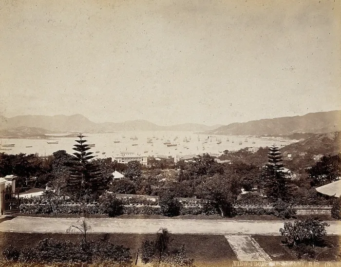 Framed Print : Hong Kong: Public Gardens and harbour viewed from the Albany, c1873. Creator: William Pryor Floyd Framed Print : Hong Kong: Public Gardens and harbour viewed from the Albany, c1873. Creator: William Pryor Floyd