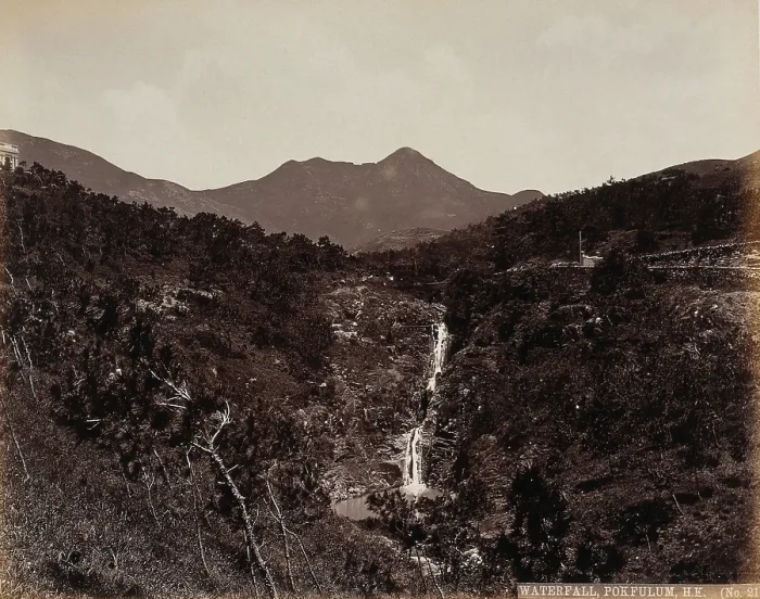 Framed Print : Hong Kong: the waterfall at Pokfulum, c1873. Creator: William Pryor Floyd Framed Print : Hong Kong: the waterfall at Pokfulum, c1873. Creator: William Pryor Floyd