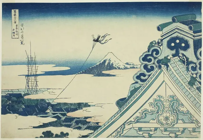 Framed Print : Honganji Temple at Asakusa in Edo (Toto Asakusa Honganji), from the series Thirty... c. 1830 / 33. Creator: Hokusai. Honganji Temple at Asakusa in Edo (Toto Asakusa Honganji), from the series Thirty... c. 1830 / 33. Creator: Hokusai Framed Print : Honganji Temple at Asakusa in Edo (Toto Asakusa Honganji), from the series Thirty... c. 1830 / 33. Creator: Hokusai. Honganji Temple at Asakusa in Edo (Toto Asakusa Honganji), from the series Thirty... c. 1830 / 33. Creator: Hokusai
