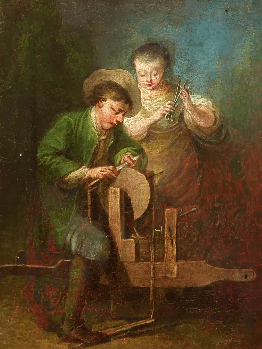 Framed Print : Honing Knives, between 1780-1815. Creator: Unknown Framed Print : Honing Knives, between 1780-1815. Creator: Unknown