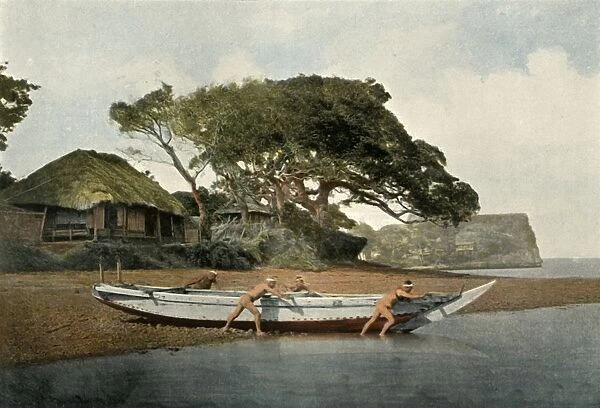 Honmoku, Village de Pecheurs Pres Yokohama, (Honmoku Fishing Village near Yokohama), 1900