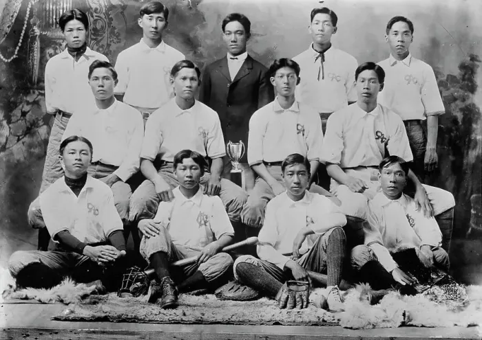 Framed Print : Honolulu - Chinese baseball club, 1910. Creator: Bain News Service Framed Print : Honolulu - Chinese baseball club, 1910. Creator: Bain News Service
