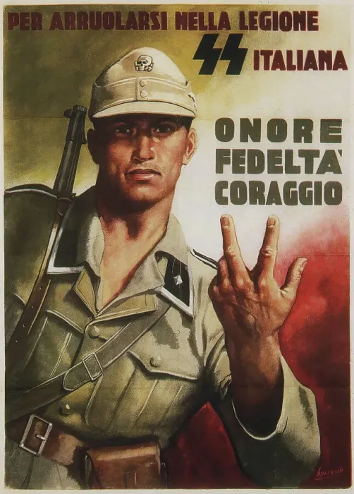 Framed Print : Honor, fidelity, courage, 1944. Creator: Boccasile, Gino (1901-1952) Framed Print : Honor, fidelity, courage, 1944. Creator: Boccasile, Gino (1901-1952)