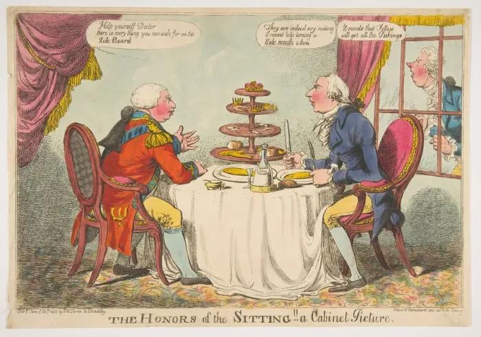 Framed Print : The Honors of the Sitting! A Cabinet Picture, January 30, 1805. Creator: Charles Williams Framed Print : The Honors of the Sitting! A Cabinet Picture, January 30, 1805. Creator: Charles Williams
