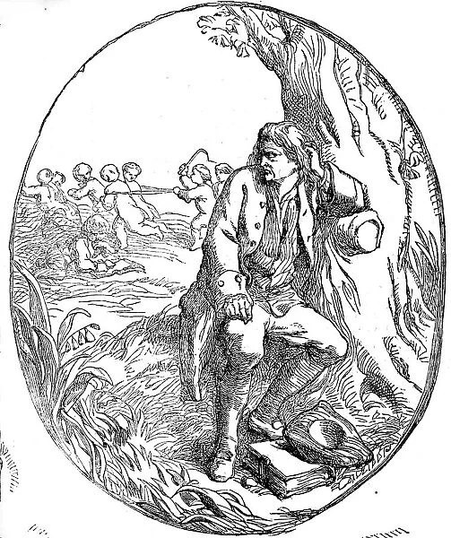 Hood Memorial Relief - 'The Dream of Eugene Aram', 1854. Creator: Unknown. Hood Memorial Relief - 'The Dream of Eugene Aram', 1854. Creator: Unknown