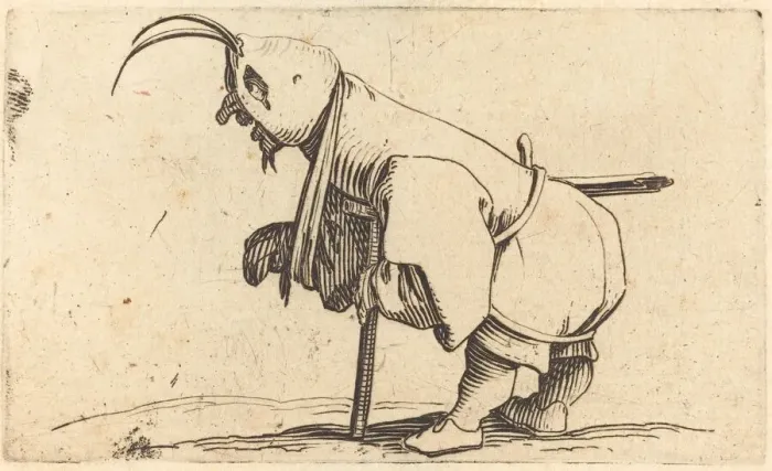 Framed Print : The Hooded Cripple, c. 1622. Creator: Jacques Callot Framed Print : The Hooded Cripple, c. 1622. Creator: Jacques Callot