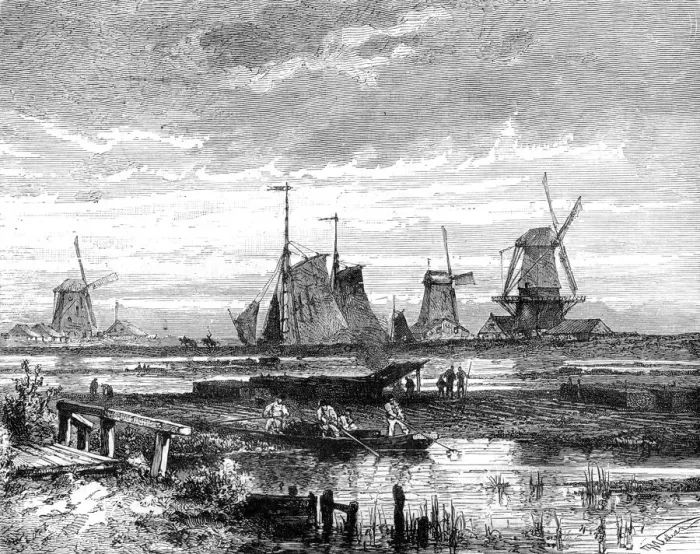 Framed Print : Hooge veenen, Dordrecht, Holland, 19th century. Artist: T Weber