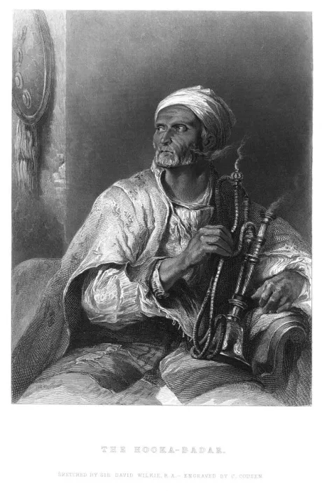 Framed Print : The Hooka-Badar, c1820-1850. Artist: C Cousen Framed Print : The Hooka-Badar, c1820-1850. Artist: C Cousen