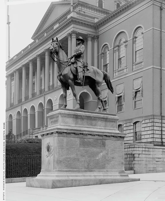 Framed Print : Hooker Statue, State House Grounds, Boston, Mass. c1904. Creator: Unknown
